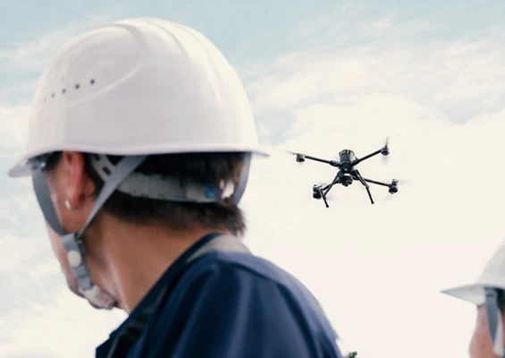 外壁診断の様子