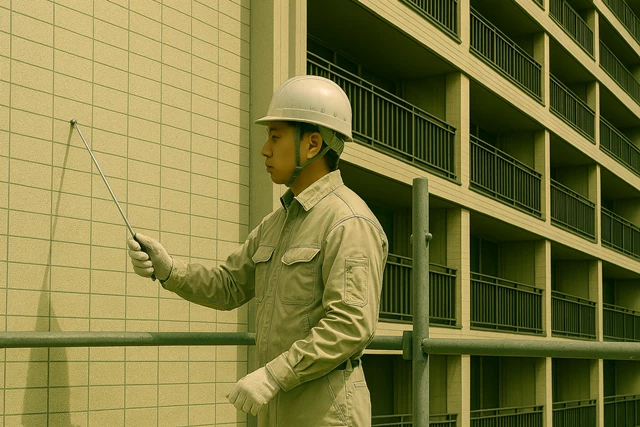 打診による外壁診断イメージ